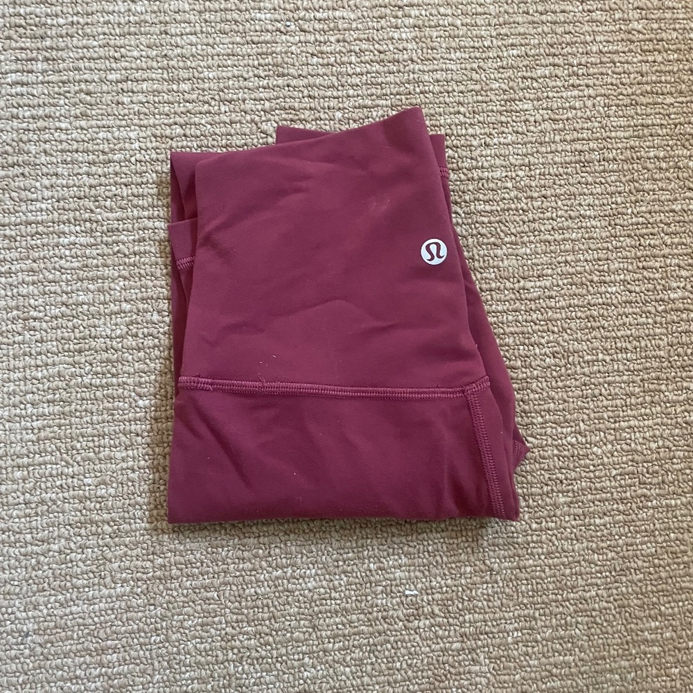 Burgundy align pants size 0